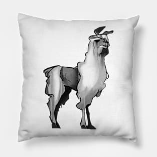 Cartoony Doomed Llama Pillow