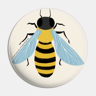 Cute Honey Bee - Save the Bees beekeeping art Pin