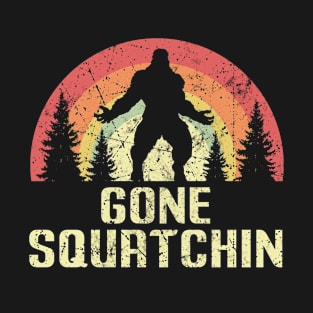 Gone Squatchin Rainbow Bigfoot Lover T-Shirt