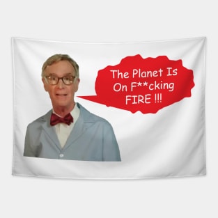 Angry Bill Nye - Alert Message Tapestry