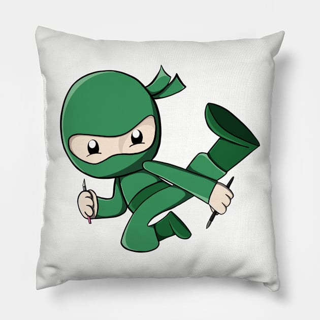 Sculpting Ninja Pillow by CraftyNinja