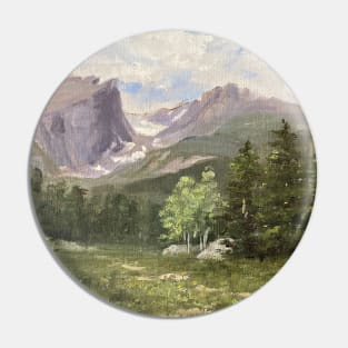 Mountains and Trees Original Art Pin