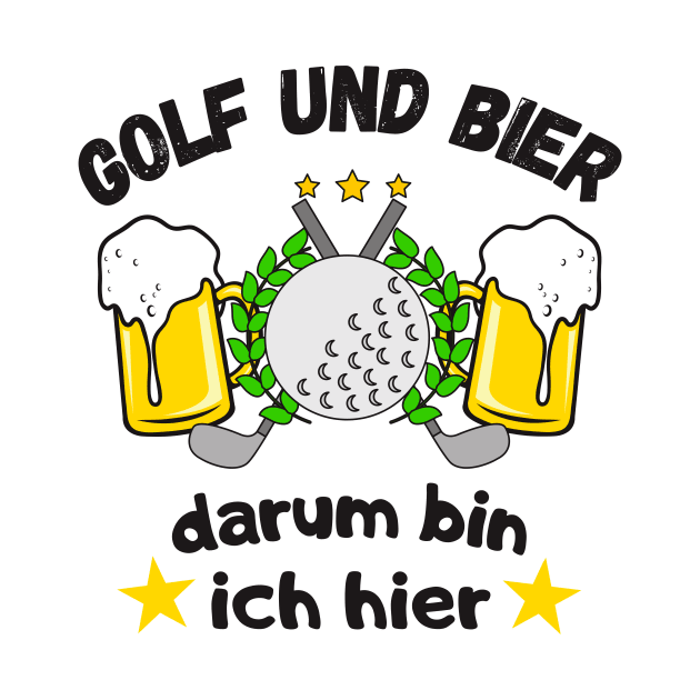 Golf und Bier Golfspieler Spaß Golfer Lustiges by Foxxy Merch