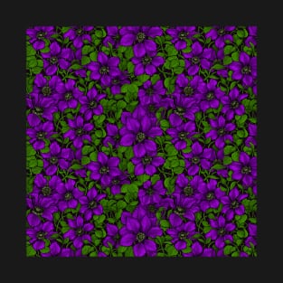 Purple Clematis vine T-Shirt