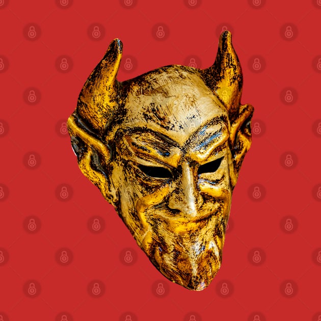 Golden Devil Mask by dalyndigaital2@gmail.com