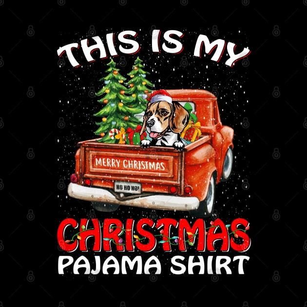 This Is My Christmas Pajama Shirt Beagle Truck Tree by intelus