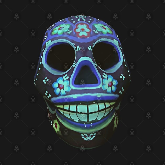 Oaxaca  day of the death skull by Blind Man Studio