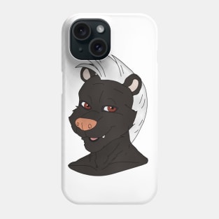 Anthro skunk face Phone Case