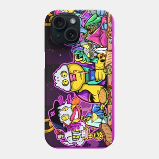 Dope drinking fest gathering with six characters illustration Phone Case