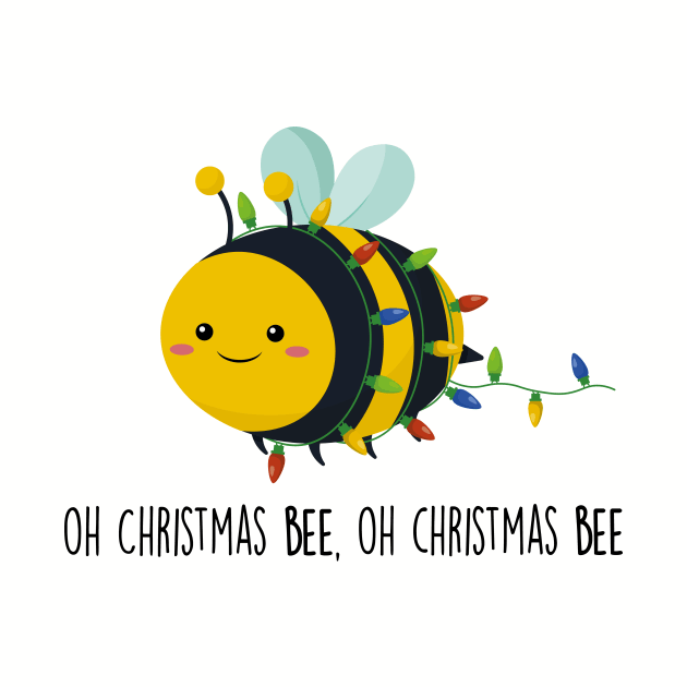 Christmas Bee Cute Bee Pun T-shirt by Sarah's Simulacrum