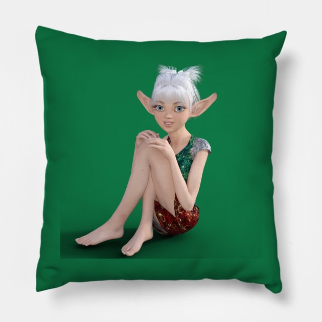 Elf off the shelf Pillow by Wakingdream