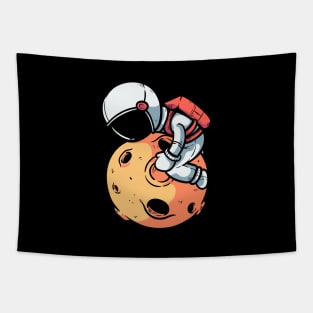 Astronaut Hugging The Moon Tapestry