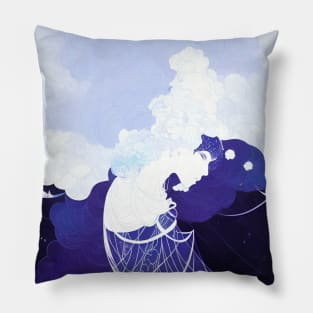 Angel in Blue Heaven Pillow