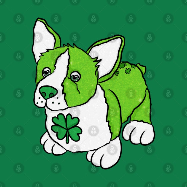 Lucky Corgi Dog by RoserinArt