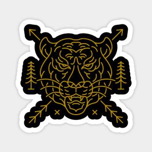 Wild Tiger Head Magnet