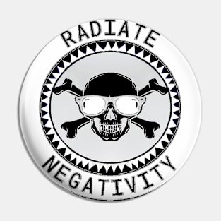 Radiate Negativity pirates skull by LowEndGraphics Pin