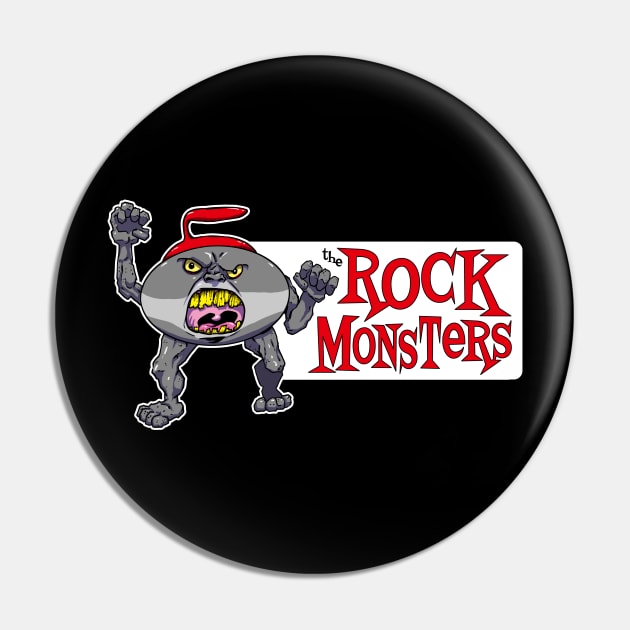 The Rock Monsters Curling Team - 2019 Logo Pin by SaintEuphoria