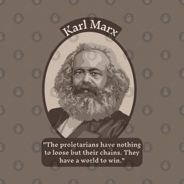 Karl Marx Portrait and Quote by Slightly Unhinged