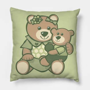 Teddy Bear Mom Baby Pillow