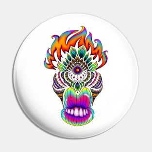 Flaming eye Pin