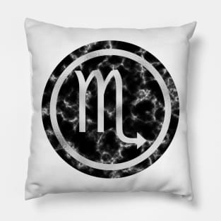 Black Marble Zodiac - Scorpio Pillow