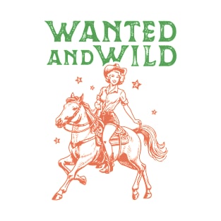 Wanted and Wild Horse Retro Country Western Cowboy Cowgirl Gift T-Shirt