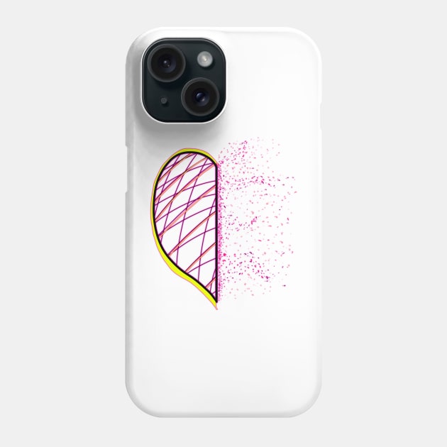 Abstract neon fiery burning heart with a pink glow Phone Case by emilyanime1351