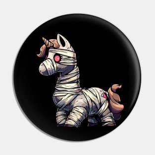 Spooky funny Mummy unicorn Pin