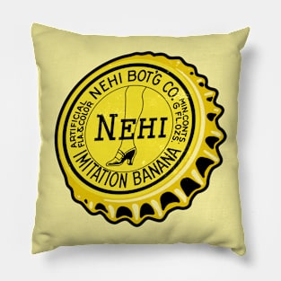 Vintage Nehi Imitation Banana Soda Bottlecap Pillow