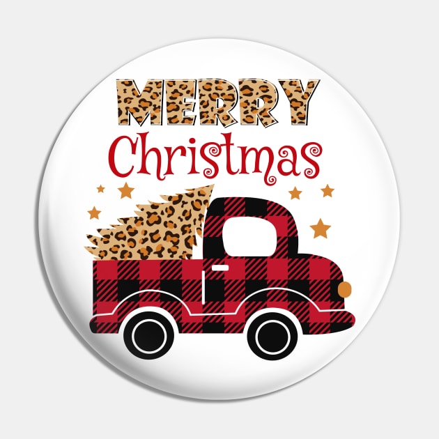 Merry Christmas Truck Pin by Peach Lily Rainbow