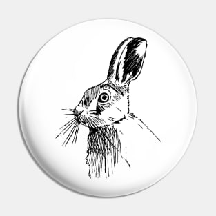 Etched Hare Pin