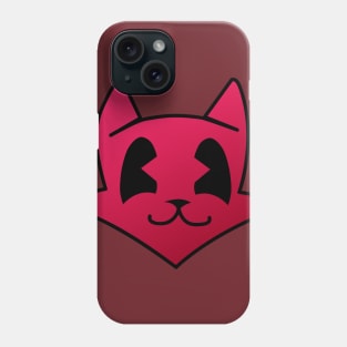 Happy Kitty Red and Black Phone Case