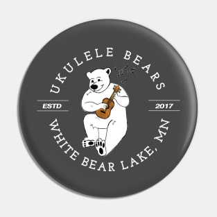 WBL Ukulele Bears (white text for dark colors) Pin