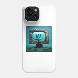 Letter W for Whale Watching TV Under-Water from AdventuresOfSela Phone Case
