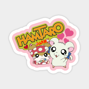 Hamtaro Bijou Ribbon chan with Snoozer Neteru kun Magnet