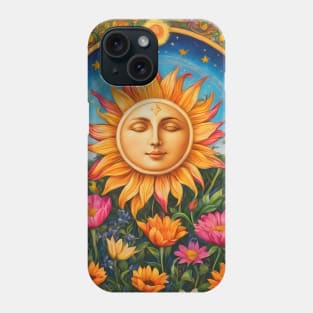 Tarot Sun and Flowers Print - By Free Spirits and Hippies Official Phone Case