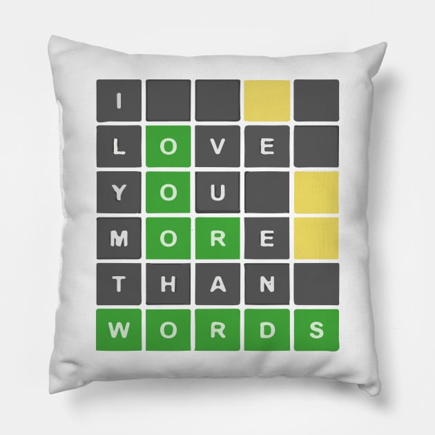 I Love You More Than Words | Mother Wordle Shirt Pillow by Kibria1991