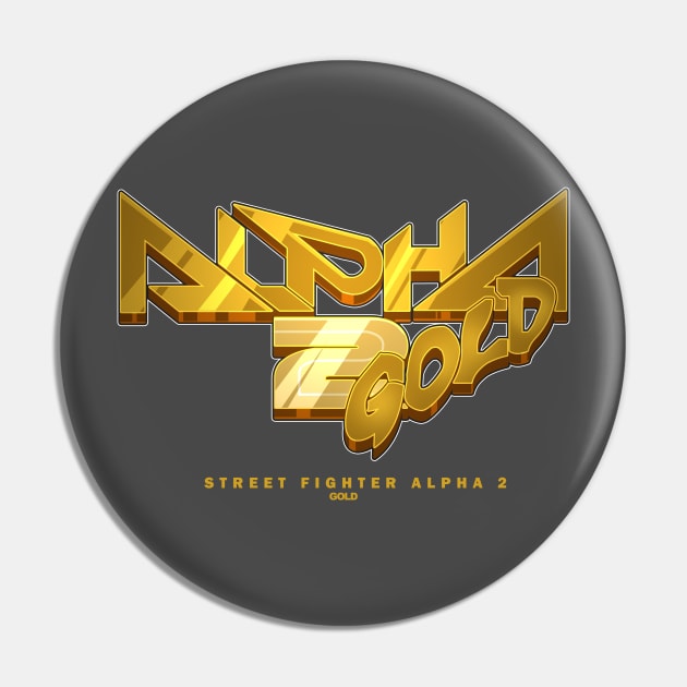 [STREET FIGHTER] ALPHA 2 GOLD Pin by PRWear