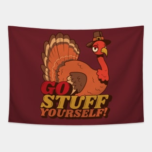 Funny Cartoon Go Stuff Yourself Tapestry