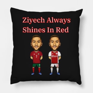 Ziyech Always Shines In Red - Morocco Football Pillow