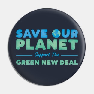 Climate Change - Support the Green New Deal Pin