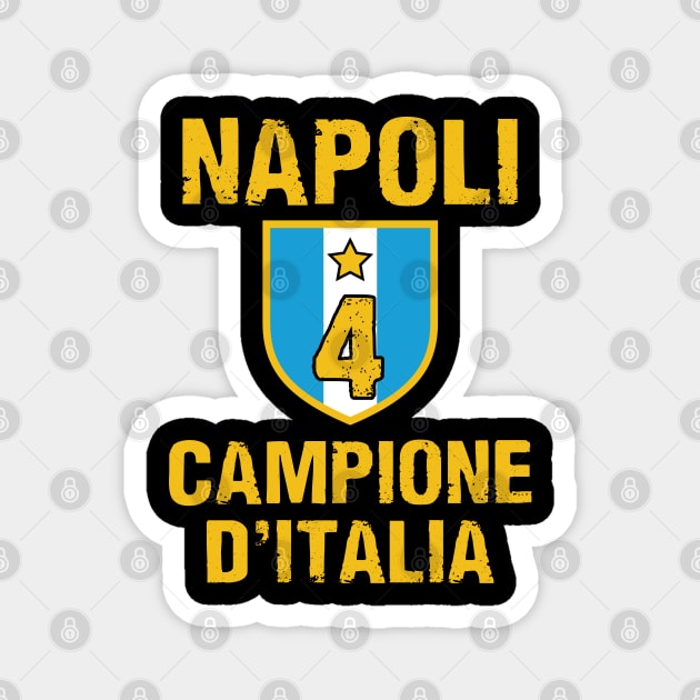Napoli Campione D'Italia 2025 Celebrativa Quarti Campioni 4 scudetto Celebration Magnet by Tshirtiz