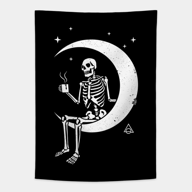 Coffee on the moon Tapestry by Eluviate