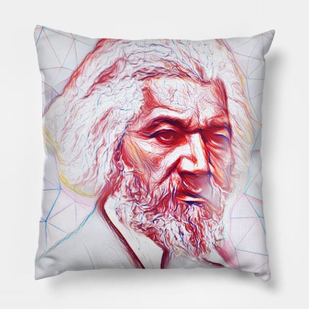 Frederick Douglass Portrait | Frederick Douglass line art Pillow by JustLit