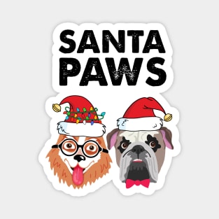 Santa Paws Christmas Dogs Magnet