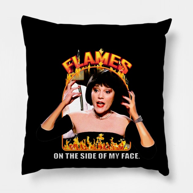 Flames on the side of my face! Pillow by Angelmuvon