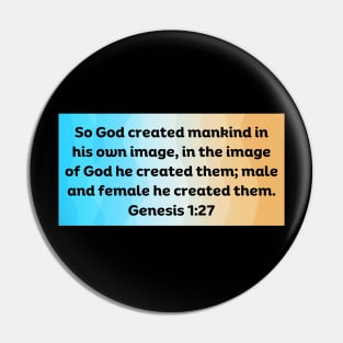 Bible Verse Genesis 1:27 Pin