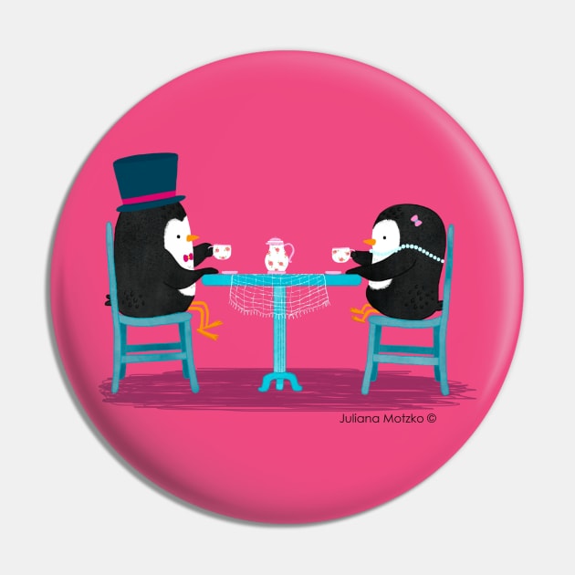 Two Penguins drinking tea on a date Pin by thepenguinsfamily