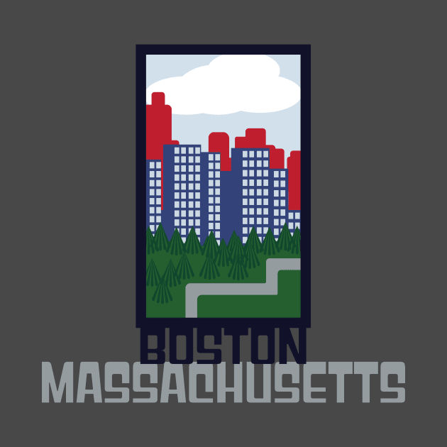 Boston Skyline T-Shirt by Clever City Creations