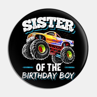 Sister Of The Birthday Boy Monster Truck Birthday Party Pin